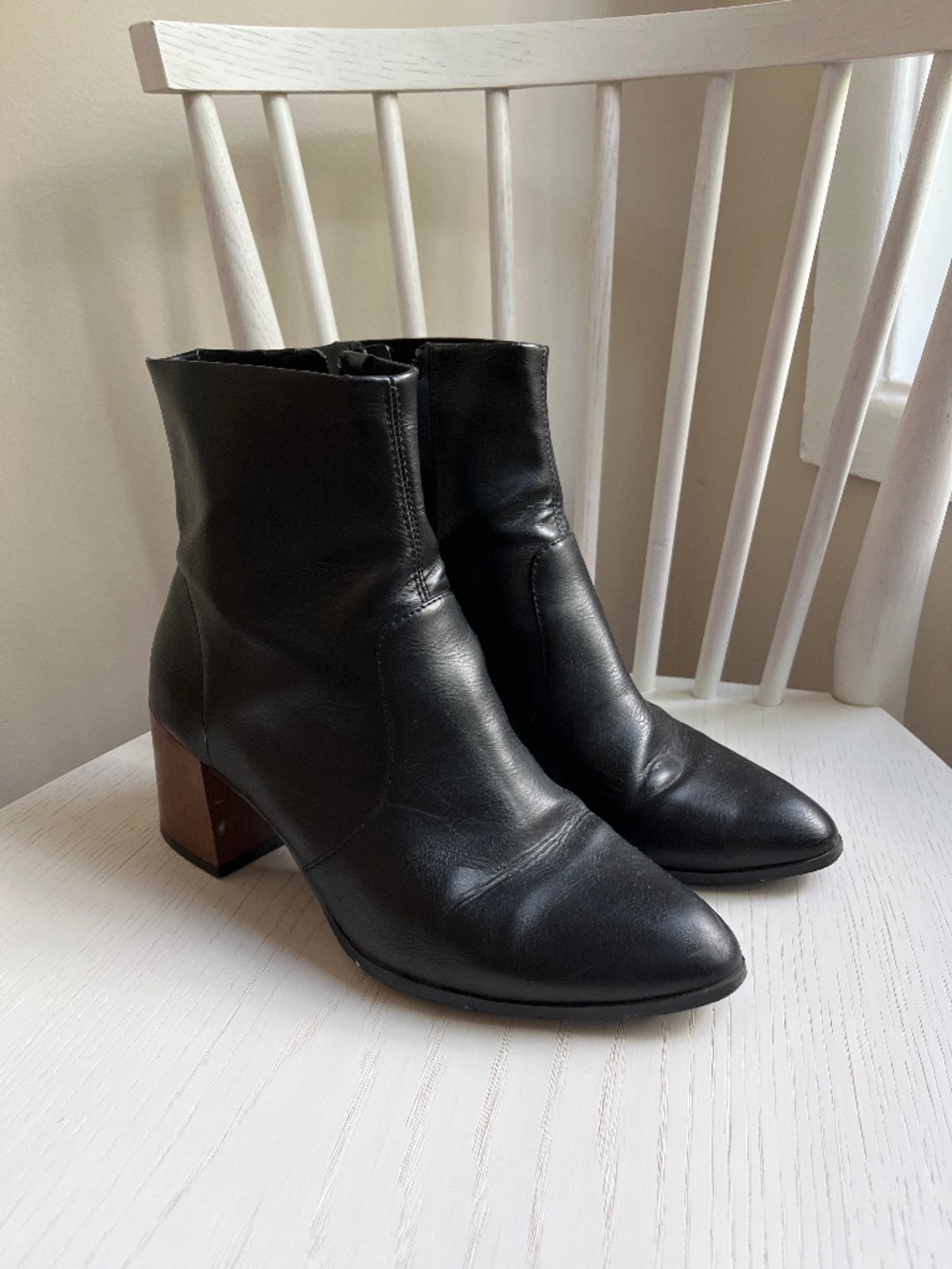 asos black chunky heel boots